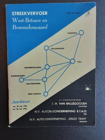 STREEKVERVOER WEST-BETUWE BOMMELERWAARD 30 MEI 1965 beschikbaar voor biedingen