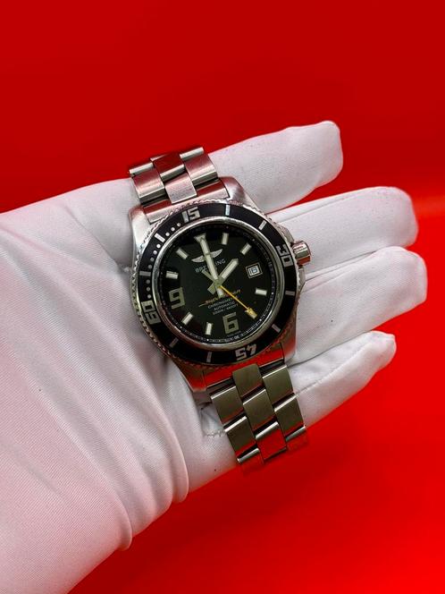 Breitling Superocean 44 A17391 Full Set, Sieraden, Tassen en Uiterlijk, Horloges | Heren, Zo goed als nieuw, Breitling, Staal