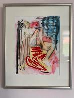 Schilderij met de titel “relaxing”, Antiek en Kunst, Ophalen of Verzenden