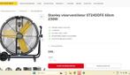 Stanley vloerventilator ST24DDFE 60cm 230W - als nieuw, Ophalen, Zo goed als nieuw, Vloerventilator