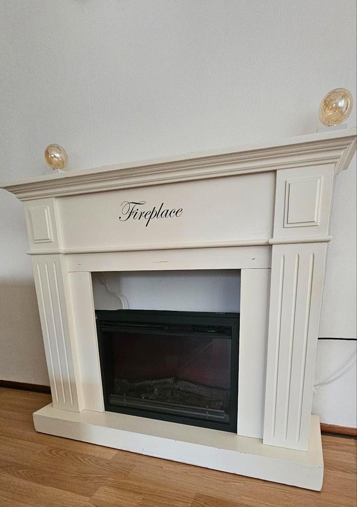 Schouw + haard, Huis en Inrichting, Haarden, Gebruikt, Elektrische haard, Ophalen of Verzenden