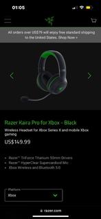 Kaira Razer pro wireless headset for XBOX, Nieuw, Razer, Draadloos, Volumeregelaar