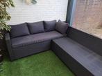 Rotan loungeset met kussens - Gebruikt, Ophalen, Gebruikt, Rotan, 6 zitplaatsen