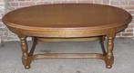 Grote stevige zware eikenhouten salontafel. Ovaal. Eiken, Ophalen, Gebruikt, 100 tot 150 cm, 50 tot 75 cm