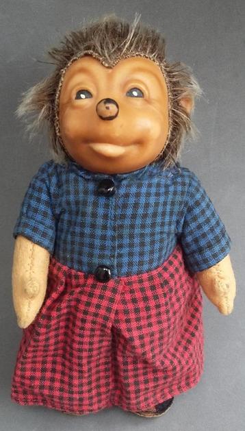 Om 1950 - 1960 STEIFF Mecki & Mucki Egel Dier Figuur Pop  beschikbaar voor biedingen