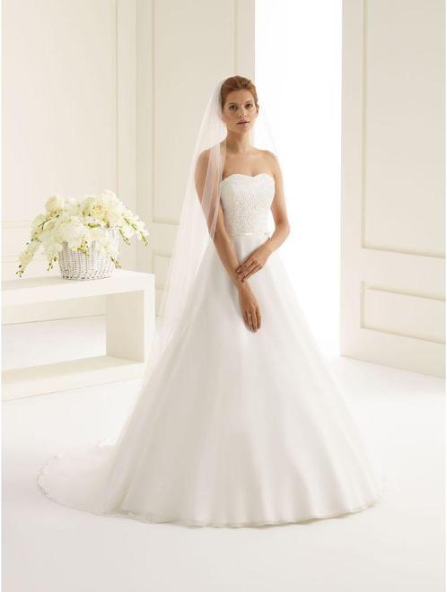 Bianco Evento Sluier S227 ivoor, Kleding | Dames, Trouwkleding en Trouwaccessoires, Zo goed als nieuw, Trouwjurk, Wit, Ophalen of Verzenden