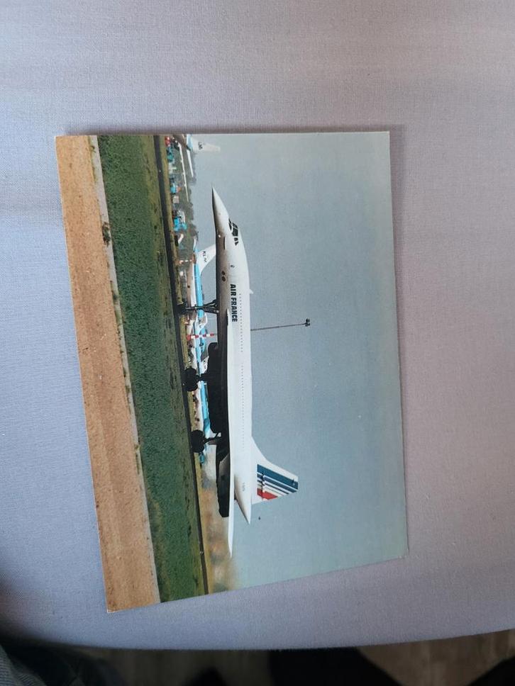 Air France Concorde ansichtkaart, Verzamelen, Luchtvaart en Vliegtuigspotten, Gebruikt, Kaart, Foto of Prent, Ophalen of Verzenden