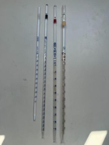 Meetpipettenset(4x) gegradueerd(laboratorium) beschikbaar voor biedingen