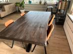 Boomstam Eettafel 200x100cm, Gebruikt, 100 tot 150 cm, 200 cm of meer, Ophalen of Verzenden