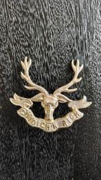 Mooie originele WW2 capbadge Seaforth Highlanders., Ophalen of Verzenden, Landmacht, Engeland, Embleem of Badge
