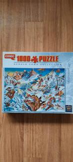 Comic puzzel wintersport 5073 legpuzzel 1000 stukjes, Hobby en Vrije tijd, Denksport en Puzzels, Ophalen of Verzenden, 500 t/m 1500 stukjes