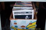 doos met ongeveer 110 franstalige lp's, Cd's en Dvd's, Vinyl | Pop, Ophalen, 1960 tot 1980, Gebruikt, 12 inch