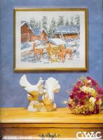 Cado koopje cewec borduurpakket, landschap met herten 5866, Hobby en Vrije tijd, Borduren en Borduurmachines, Ophalen of Verzenden