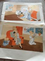 Afbeeldingen/Prentjes J.Gouppy 2 stuks gemerkt., Antiek en Kunst, Curiosa en Brocante, Ophalen of Verzenden