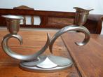2 vintage tinnen kandelaars, Metawa Holland, Ophalen of Verzenden, Overige materialen