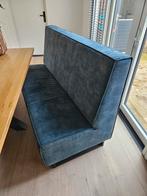 Eetkamerbank kleur velvet blue, Ophalen, Zo goed als nieuw, Driepersoons, Metaal