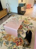 Glazen salontafel van MADE met ombré-effect, Huis en Inrichting, Tafels | Salontafels, Ophalen, 100 tot 150 cm, Minder dan 50 cm