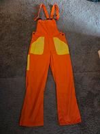 Carnavals Tuinbroek Oranje/Geel Maat S/M, Geen merk, Oranje, Ophalen of Verzenden, Gedragen