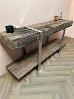 Robuuste sidetable, Huis en Inrichting, Tafels | Sidetables, Ophalen, Gebruikt, 150 tot 200 cm, 25 tot 50 cm