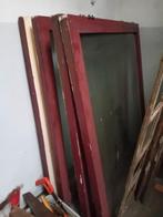 4 houten kozijnen, enkelglas., Ophalen, Gevelraam of Ruit, Gebruikt, 80 tot 120 cm