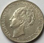 Schaarse 2,5 gulden 1932 met grof haar, Postzegels en Munten, Munten | Nederland, Zilver, Ophalen of Verzenden, Koningin Wilhelmina