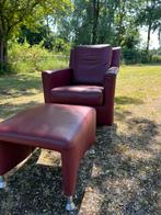 Hele mooie rood leren fauteuil van Leolux., Huis en Inrichting, Fauteuils, Ophalen, Zo goed als nieuw, 75 tot 100 cm, Leer