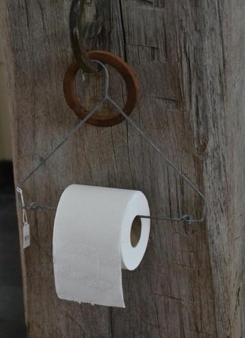 WC-Rolhouder / Toiletrolhouder Zink-Look Kledinghanger  beschikbaar voor biedingen