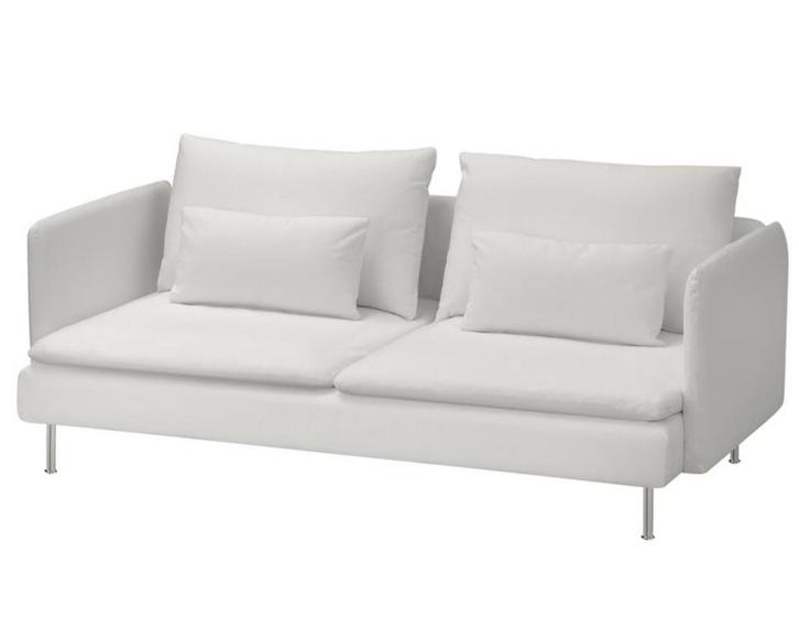 Ikea Soderhamn 3-zits wit nette staat, Huis en Inrichting, Banken | Bankstellen, Gebruikt, Rechte bank, Driepersoons, 200 tot 250 cm