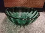Groene vintage glazen schaal – Arcopal/Arcoroc France, Ophalen of Verzenden, Gebruikt, Rond, Glas