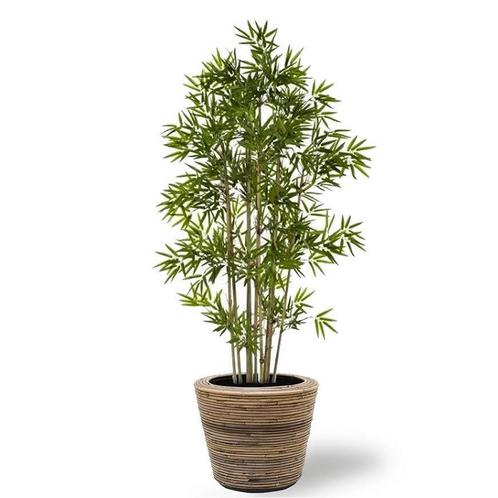 Fleurdirect japanse bamboe in rattan bamboo kunstplant, Huis en Inrichting, Woonaccessoires | Kunstplanten en Kunstbloemen, Zo goed als nieuw