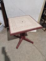 Grosfillex tafel 70x70cm 3 st rood en 15 st blauw, Ophalen, Gebruikt, Vierkant, Plastic