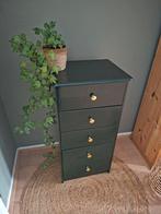 Prachtige gerestylede donkergroene zeer nette ladekast, Huis en Inrichting, Kasten | Ladekasten, Ophalen, 5 laden of meer, 50 tot 100 cm