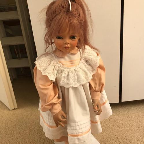 handgemaakte pop van joke grobben 56 cm, Verzamelen, Poppen, Zo goed als nieuw, Pop, Levensecht of Reborn, Ophalen of Verzenden