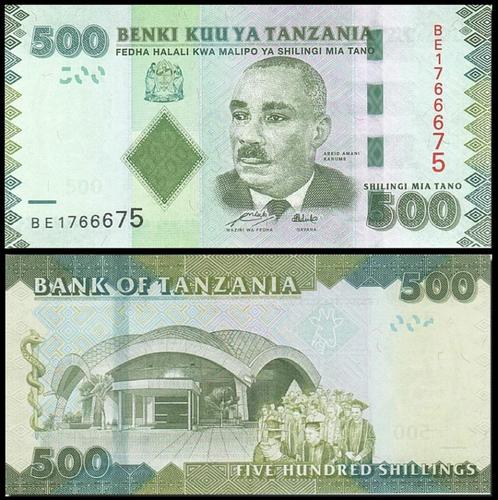 Tanzania 2010/2020, 3 nieuwe en laatste bankbiljetten (UNC), Postzegels en Munten, Bankbiljetten | Afrika, Setje, Tanzania, Verzenden