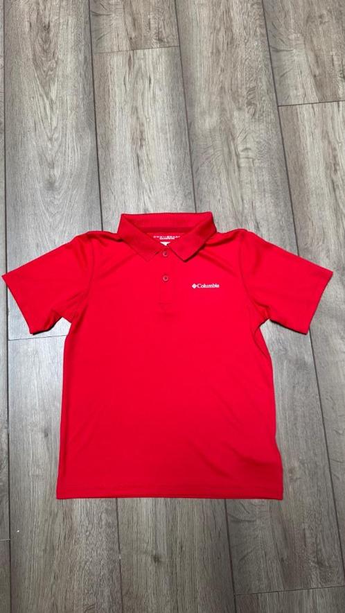 Als nieuw: rode polo Columbia Omni Shade mt M (10-12), Kinderen en Baby's, Kinderkleding | Maat 140, Zo goed als nieuw, Jongen