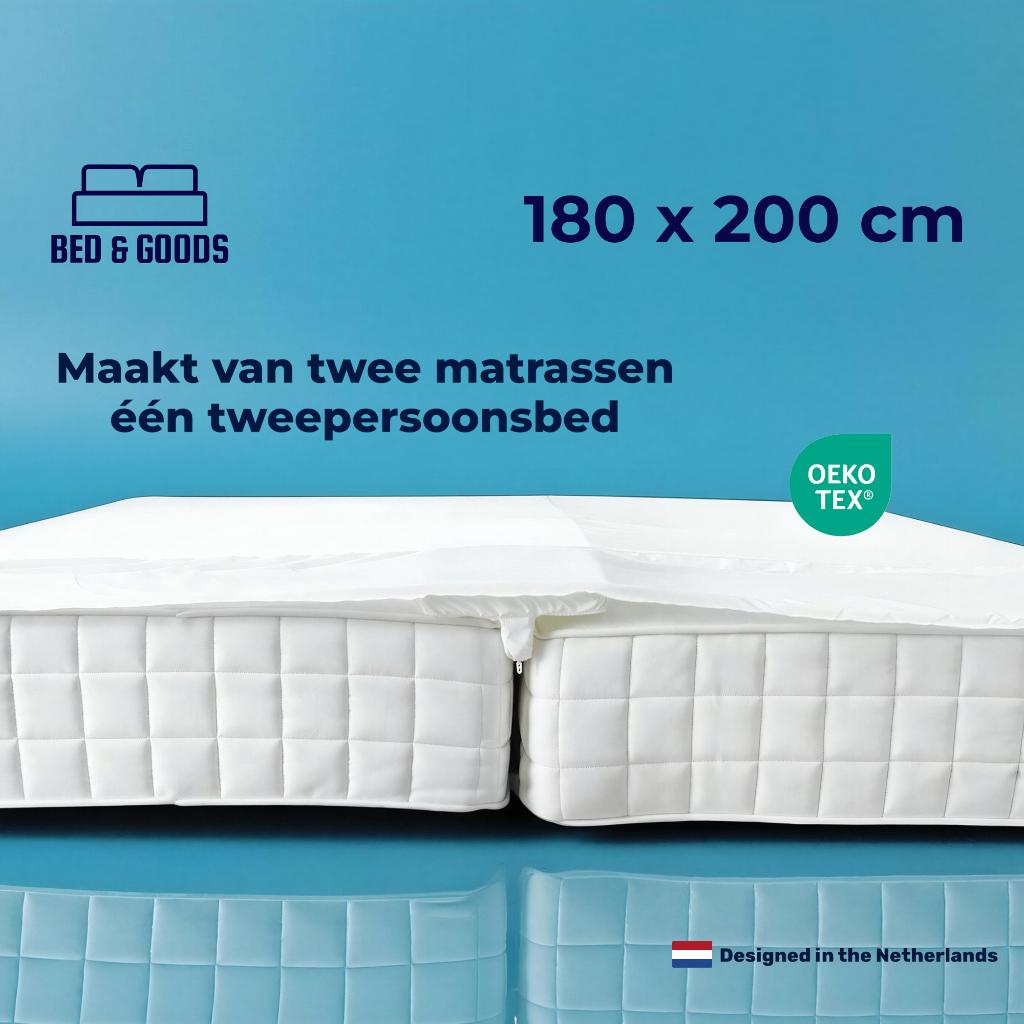 Matraswig en hoeslaken in één - 200x180cm - Liefdesbrug, Verzenden, Matras, 180 cm, 200 cm
