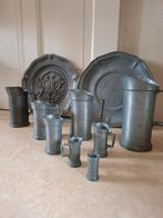 Tinnen maatbekers en wandborden, Antiek en Kunst, Antiek | Tin, Ophalen of Verzenden