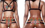 african tribal push up bikini hoge taille M (ca. 70> AB cup), Nieuw, Bikini, Ophalen of Verzenden, Overige kleuren