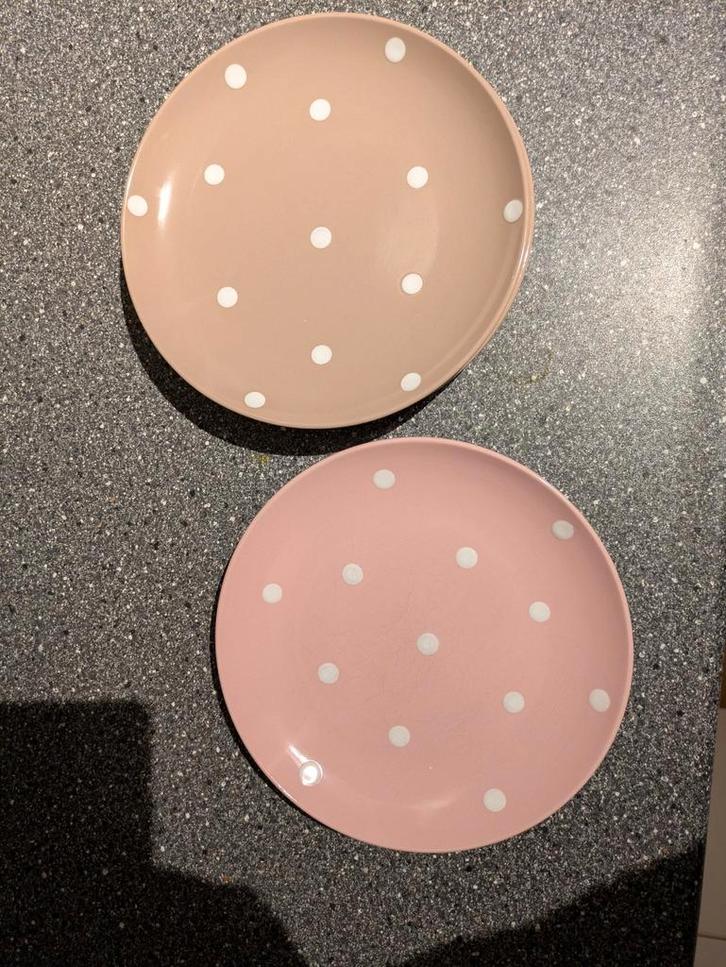 Servies compleet roze, wit, taupe madison, Huis en Inrichting, Keuken | Servies, Gebruikt, Bord(en), Overige stijlen, Aardewerk