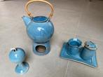 Keramisch theeservies, blauw, Antiek en Kunst, Antiek | Emaille, Ophalen