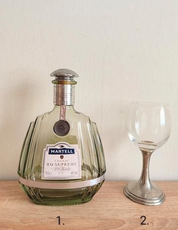 J & F MARTELL COGNAC XO SUPREME 1715 & Arte Italica wijnglas beschikbaar voor biedingen