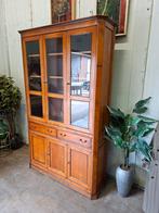 Klassieke Engelse Vitrinekast, boekenkast, servieskast, Huis en Inrichting, Kasten | Boekenkasten, Ophalen of Verzenden, Zo goed als nieuw