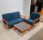 Partij wachtkamer meubilair wachtbank sofas fauteuils Brune, Minder dan 150 cm, Minder dan 75 cm, Gebruikt, Vintage