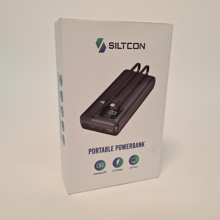 Siltcon Powerbank 30.000 mAh | 22.5W Snellader | Universeel, Telecommunicatie, Powerbanks, Nieuw, Ophalen of Verzenden