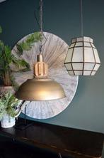 Metalen koperkleurige hanglamp met melkglas, Pietseweg 13A Oud Gastel, Info@ptmd.nl, Nieuw, Ophalen of Verzenden