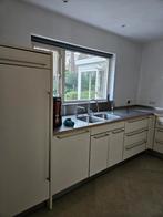 Grote crème kleurige keuken met Rvs blad, Huis en Inrichting, Ophalen, Gebruikt, Hoekkeuken, Crème