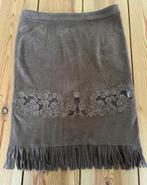 Tramontana rok - suede leer look bruin grijs - medium / 38, Kleding | Dames, Rokken, Maat 38/40 (M), Bruin, Tramontana, Ophalen of Verzenden