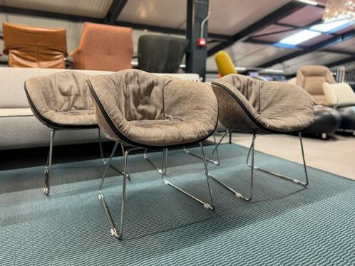 4 Nieuw Molinari Ginger eetkamerstoel Bruin stof leer Stoel, Huis en Inrichting, Stoelen, Nieuw, Vier, Stof, Bruin, Ophalen of Verzenden