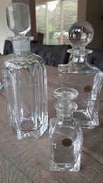 ORREFORS Kristallen Whiskey Karaf & 2 Kistallen Karaffen, Antiek en Kunst, Ophalen of Verzenden