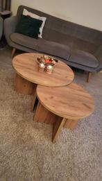 Eettafel+4 stoelen  en 2 bijzettafels, Huis en Inrichting, Tafels | Bijzettafels, Gebruikt, Ophalen of Verzenden, 75 cm of meer